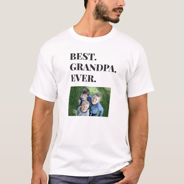 Geburtstag Beste Opa je Großkinder Foto T - Shirt (Vorderseite)