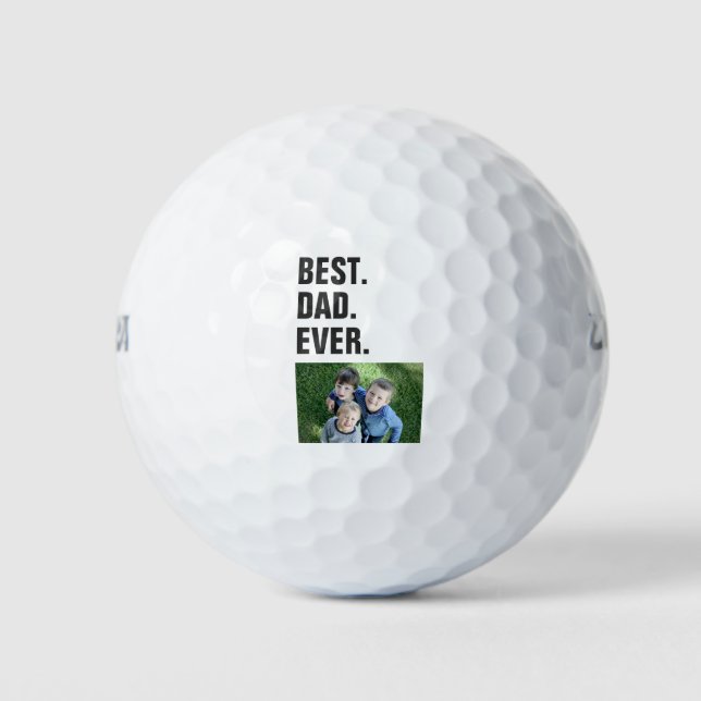 Geburtstag Bester Vater je Kind Foto Golfball (Vorderseite)