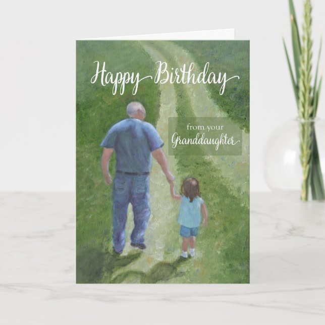 Geburtstag bis Großvater von Großtochter Karte (Vorderseite)