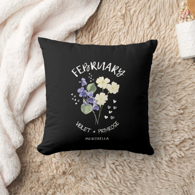 Geburtstag Blume FEBRUAR Christlich Kissen (Decke)