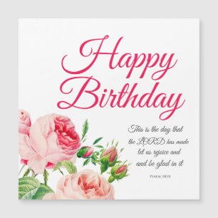 Geburtstag Blumensalm 118:24 Magnet