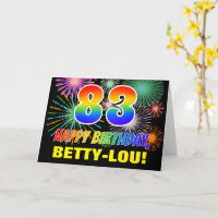 Geburtstag: Bold, Fun, Fireworks, Rainbow 83