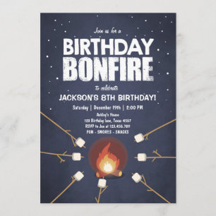 Geburtstag Bonfire Campout Cookout Party Einladung