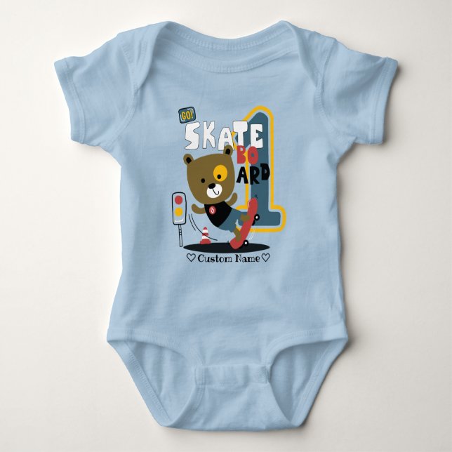 Geburtstag. Boy First Geburtstag Baby Strampler (Vorderseite)