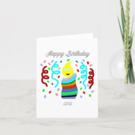 Geburtstag Candle Grüße Kleine Grußkarte Dankeskarte