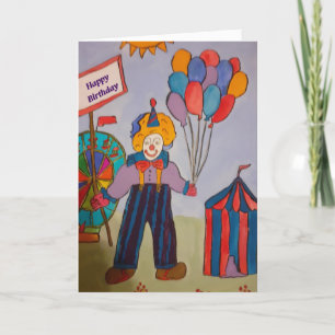 Geburtstag Clown Geburtstagskarte Dankeskarte
