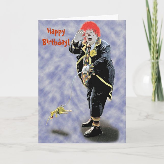 Geburtstag Clown, HappyBirthday! -Gestalted Karte (Vorderseite)