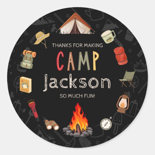 Geburtstag Danke, Camp Sticker (Vorderseite)