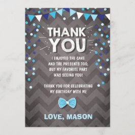 Geburtstag Danke, Card Junge One Navy Blue Bowtie Einladung