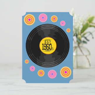 Geburtstag der 1960er Jahre Einladung