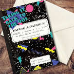 Geburtstag der 90er, Retro Composite-Notebook Einladung<br><div class="desc">Diese Einladung zum Geburtstag der 90er Jahre lautet "zurück in die 90er Jahre", mit einem Imitat Composite Notebook Design. Die farbenfrohen Formen bringen das nostalgische Ambiente der 90er Jahre hervor. Ob 30. Geburtstag, 40. Geburtstag oder ein besondere Anlass - diese 90er Jahre werden Ihre Gäste begeistern! Passen Sie es an,...</div>