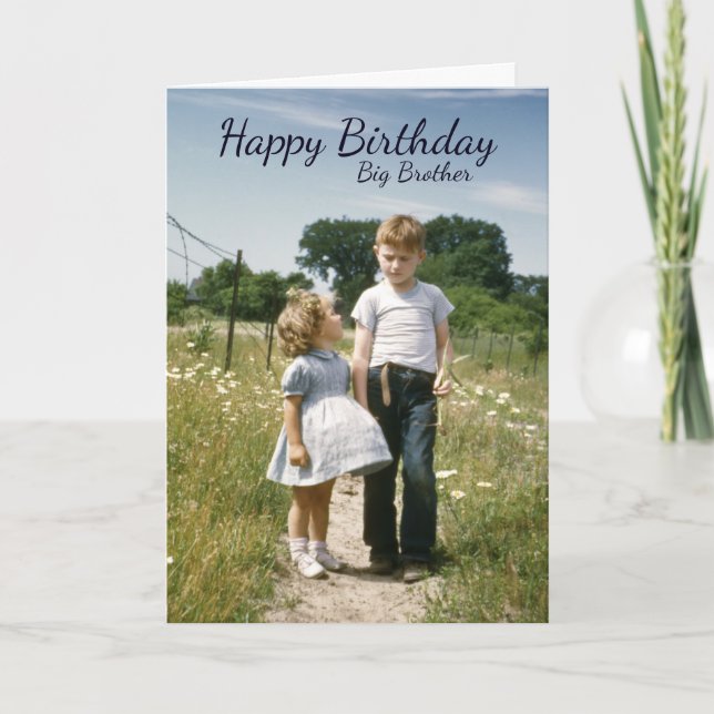 Geburtstag der Brüder, Familienfeiertag Karte (Vorderseite)