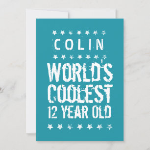 Geburtstag der Coolststen 12-jährigen Aquamarinen  Einladung
