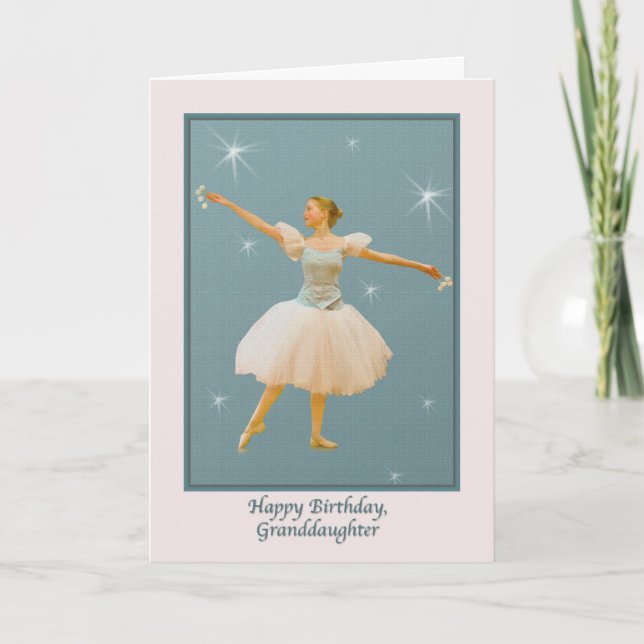 Geburtstag der Enkelin, Balletttänzerin Karte (Vorderseite)