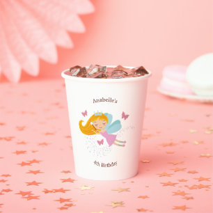 Geburtstag der niedlichen Fairy Princess Girl Pappbecher