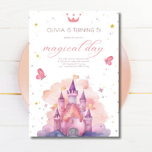 Geburtstag der Princess Royal Magischer Tag Pink S Einladung