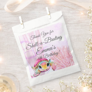 Geburtstag der Schildkröte, unter dem Meer Geschenktütchen