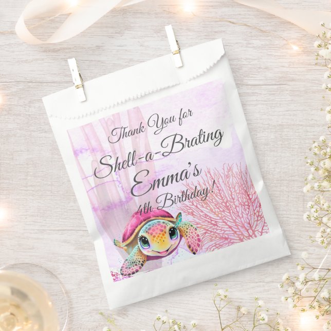 Geburtstag der Schildkröte, unter dem Meer Geschenktütchen (Ausgeschnitten)