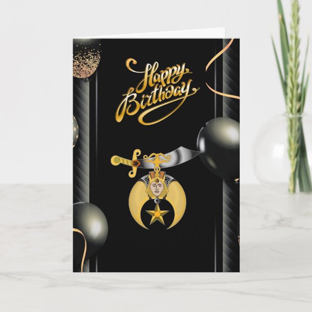 Geburtstag der Shriners Karte (Vorderseite)
