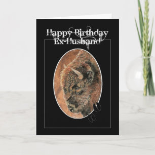 Geburtstag der Sonne, Ehemann, Bison, Buffalo Tier Karte