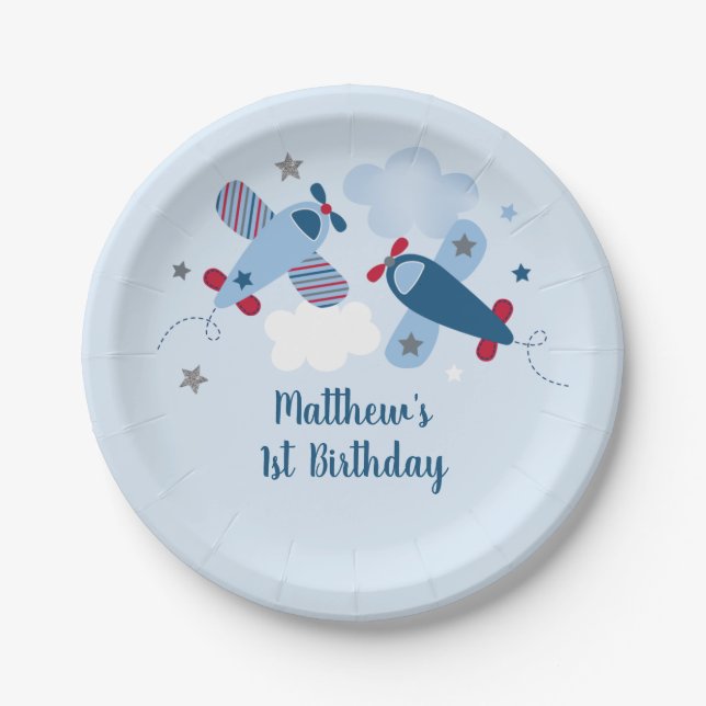 Geburtstag der Sternenwolken Pappteller (Vorderseite)