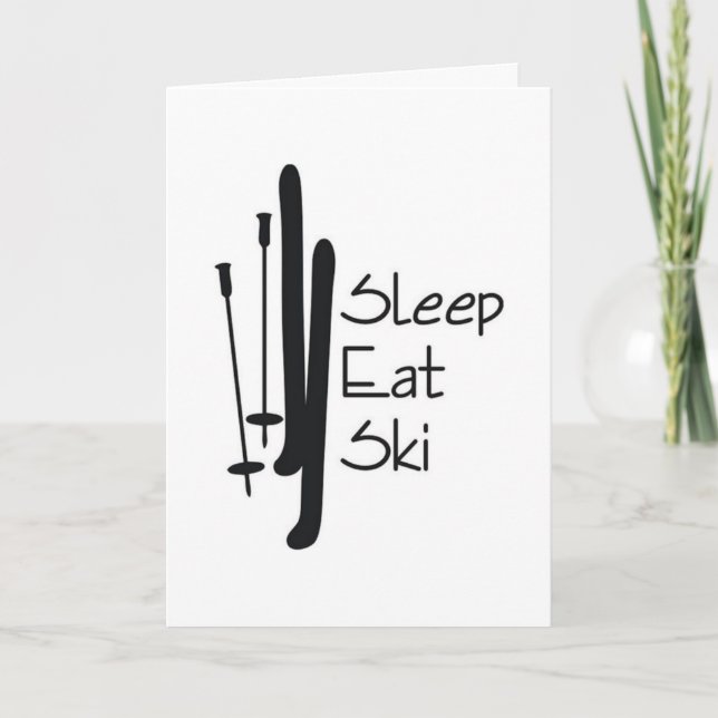 **GEBURTSTAG DER ULTIMATISCHEN SKIER** KARTE (Vorderseite)