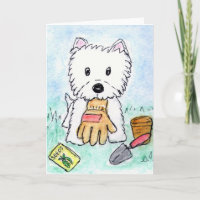 Geburtstag der Westie Gärtnerkarte etc.