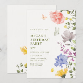 Geburtstag des ästhetischen Blumengartens Einladung