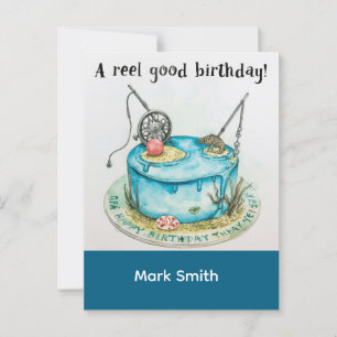 Geburtstag des Fischfangs zum Thema Spaß Postkarte