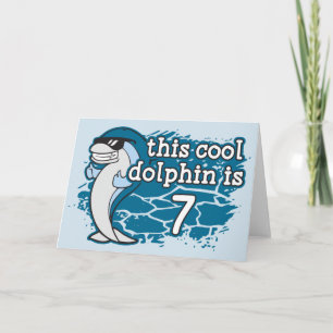 Geburtstag des Kindes Diese Coole Delfin ist siebe Karte