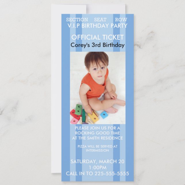 Geburtstag des Konzerts Einladung (Vorderseite)