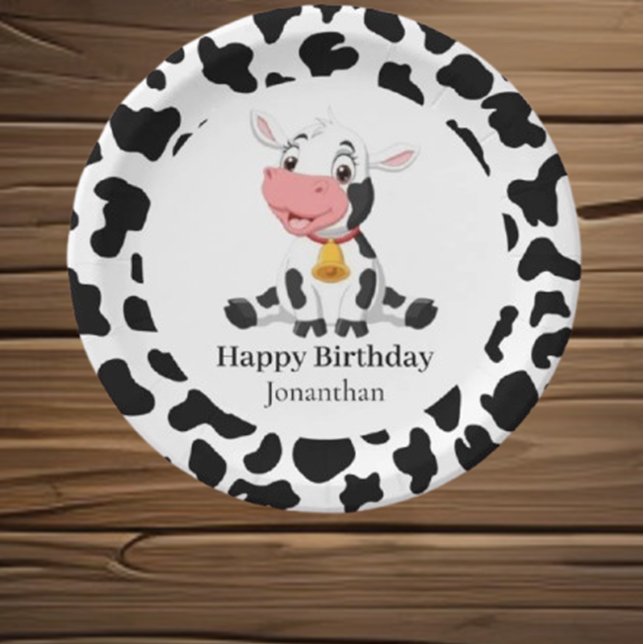 Geburtstag des Kuhkindes Pappteller (Experience fun activities, delightful decorations, and joyous celebrations )
