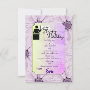 Geburtstag des Lehrers Karte