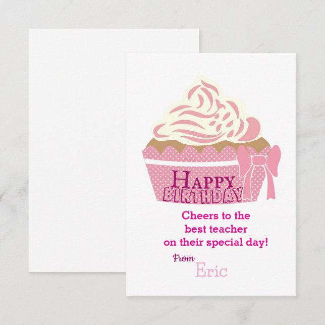 Geburtstag des Lehrers Karte (Vorne/Hinten)