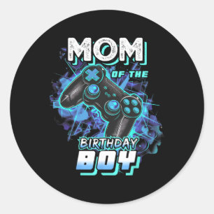 Geburtstag des Matching Video Game des Jungen Runder Aufkleber