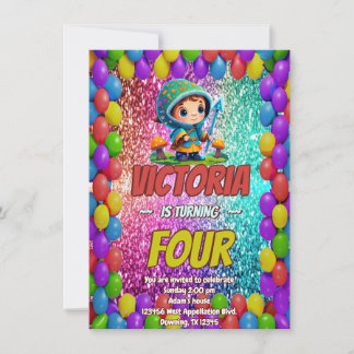 Geburtstag des Mushroom Guardian für Kinder Einladung