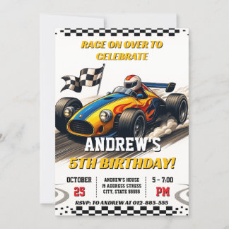 Geburtstag des Personal Racing Car Sports für Jung Einladung