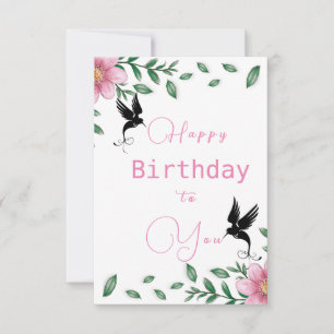Geburtstag des Vogels Karte