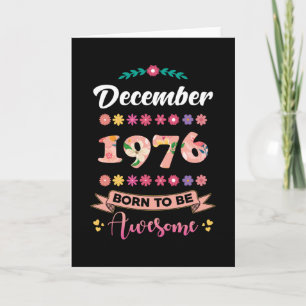 Geburtstag Dezember 1976 Geschenk Frau Karte
