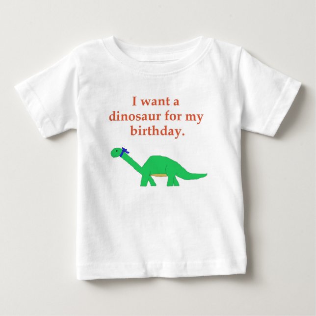 Geburtstag Dinosaurier Bekleidung Baby T-shirt (Vorderseite)