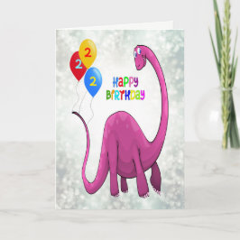 Geburtstag Dinosaurier und Ballons Karte