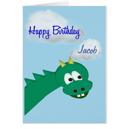 Geburtstag-Drache, individueller Name Karte