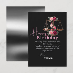 Geburtstag eines Anwalts Karte