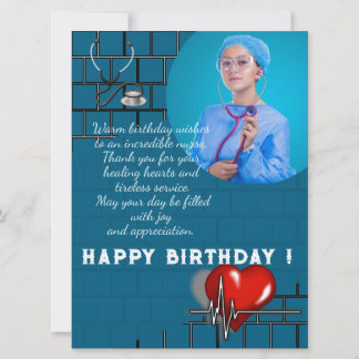 Geburtstag eines Arztes im stilvollen Design Karte