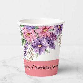 Geburtstag eines Blume-Liebhabers Pappbecher