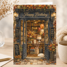 Geburtstag eines Buchliebhabers im Herbst Buchlade