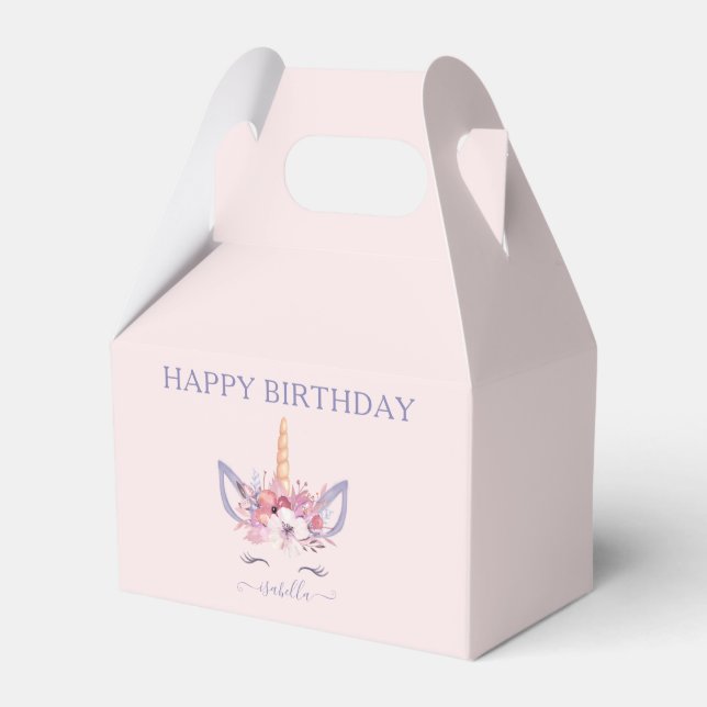 Geburtstag eines Einhornblütenwassers Geschenkschachtel (Vorderseite)
