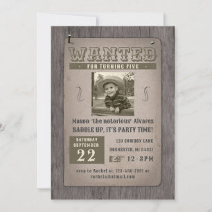 Geburtstag eines gewollt Poster-Cowboy Einladung
