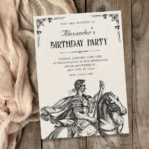Geburtstag eines klassischen römischen Rittersolda Einladung