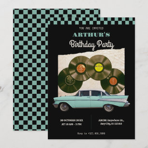 Geburtstag eines Oldtimer Einladung